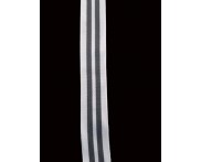 Fita 100% Poliéster - Ref. F700 - Rolo com 50 metros - Branco / Preto PROMOCIONAL