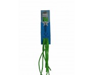 Cadarço Elástico Roliço - Ponteirado - Verde Limão / Pesponto Preto - 95 cm